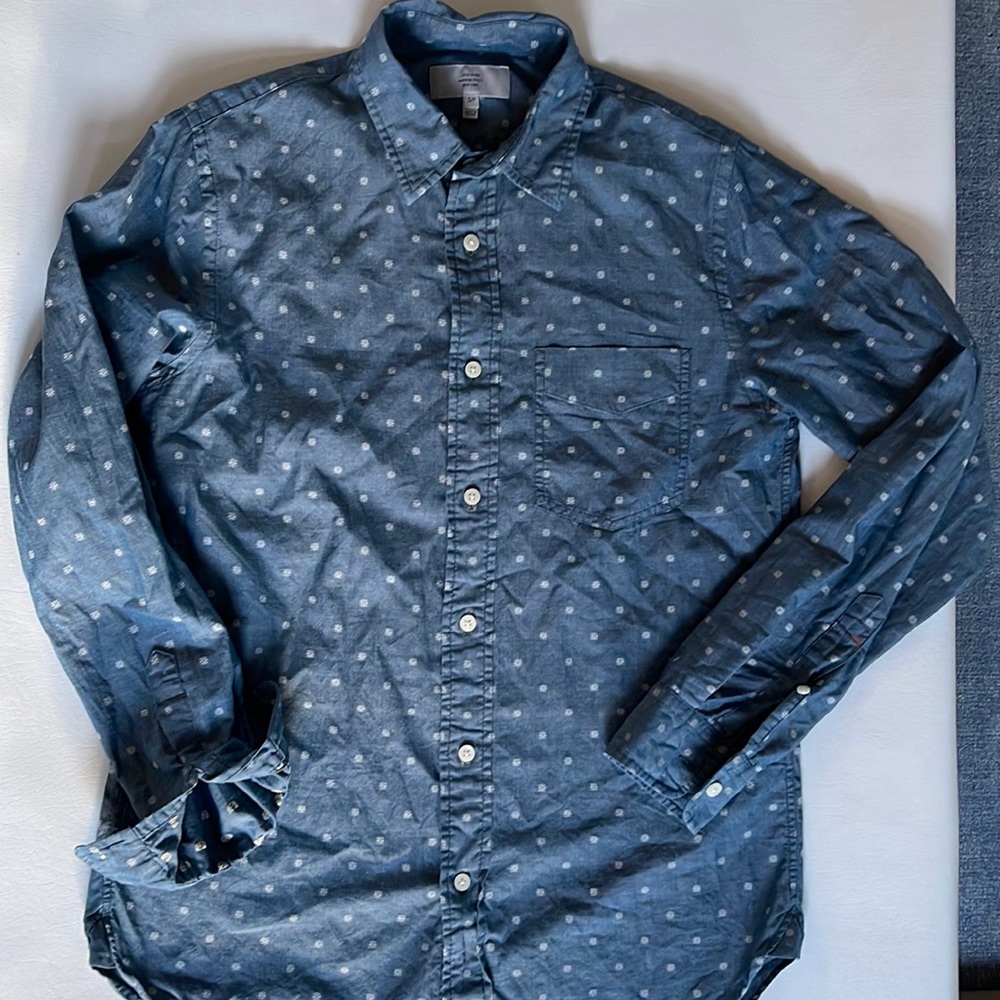 Jack Spade Chambray Printed Button Down Shirt - image 3